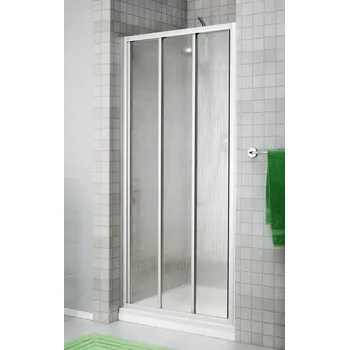 ROSS LOW - posuvné trojdílné sprchové dveře 88-94x180 cm Výplň: plast voda Lze instalovat na vaničku nebo přímo na podlahu