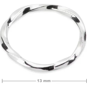 Přívěsek Stříbrný spojovací ozdobný kroužek 13 mm