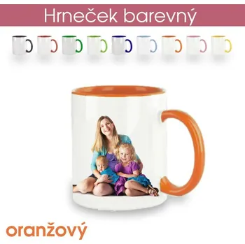 Hrneček barevný - bez krabičky / oranžový