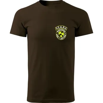 Pánské tričko Tričko S.T.A.R.S. R.P.D. Small Badge - hnědá