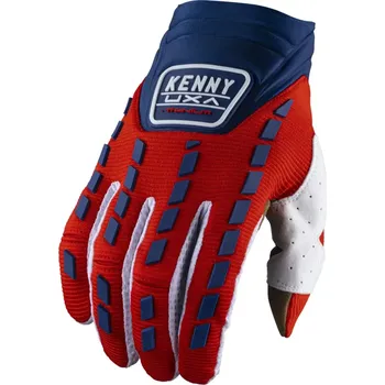 Cyklistické rukavice rukavice Kenny Racing Titanium Navy/Red