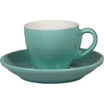 Biebri šálek s podšálkem, 65ml, set 4 ks, tyrkysová