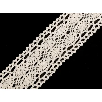 Krajka Bavlněná krajka / vsadka paličkovaná šíře 40 mm