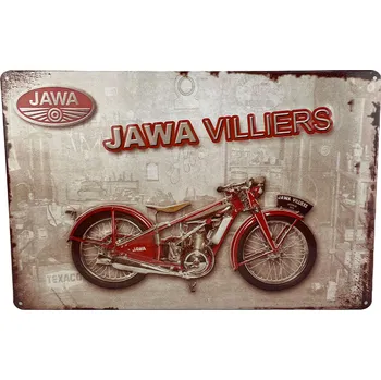 Plechová cedule Plechová cedule Jawa - VILLIERS 29 x 19 cm