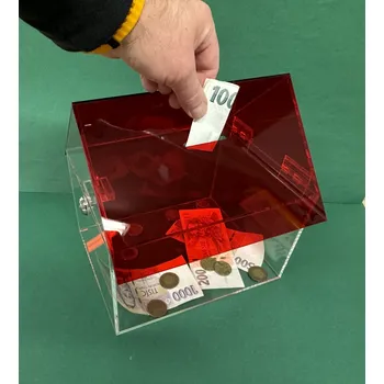 Příruční pokladna Kasička, pokladnička domeček 250x200x250 mm + zámek