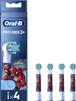 Náhradní hlavice k elektrickému kartáčku Oral-B Pro Kids náhradní hlavice Spiderman 4 ks