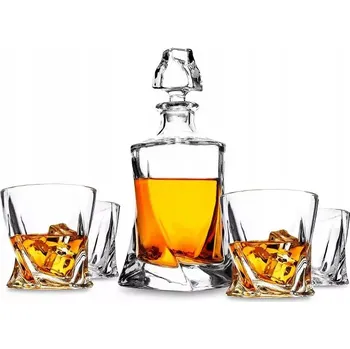 Crystalite Bohemia Set na whisky Quadro 1+6, 1 ks (Set na whisky )