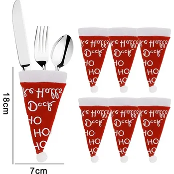 Příbor Vánoční pouzdro na příbor | obal na příbor, styl čepička 2 ks - Style A-(18X7CM)