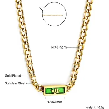 Náhrdelník Náhrdelník s barevným krystalem - B42JG