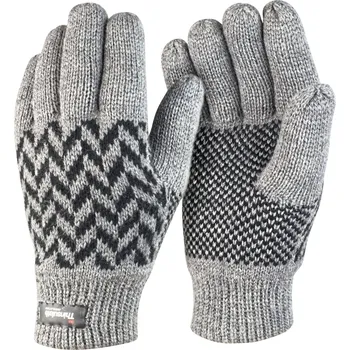 Módní doplněk Result Pletené zimní rukavice R365X Grey-Black L/XL