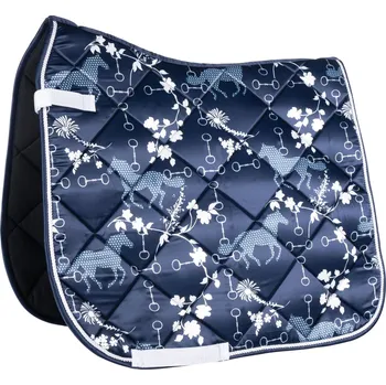 HKM Podsedlová dečka HKM-Bloomsbury- deep blue/white Velikost: DREZURNÍ