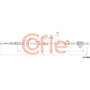 Brzdový systém Tažné lanko, parkovací brzda COFLE 92.1.TY002