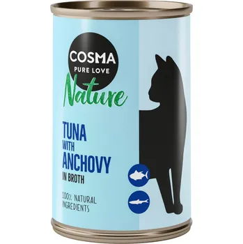 Krmivo pro kočku 24x140g Cosma Nature - tuňák s ančovičkami