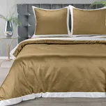 SATÉNOVÉ POVLEČENÍ LAURA 160X200 CM, 2 KS 70X80 CM ZLATÉ