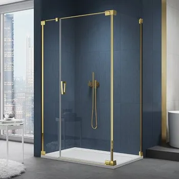 SanSwiss Cadura 80 cm jednokřídlé dveře - zlatý/sklo Screen CA31CD0801287