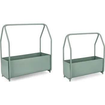 Květináč BIZZOTTO Set 2 květináčů KEYRA zelenošedá