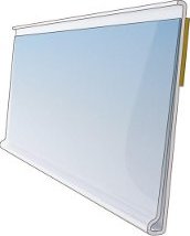 Cenovková lišta transparentní - výška 39mm, délka 1m