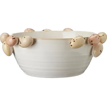 Velikonoční dekorace Wikholmform Velikonoční mísa s vajíčky RUT P.19cm šedo-bílá