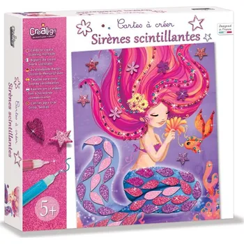 Dřevěná hračka Třpytivá mozaika Mořské panny 5+