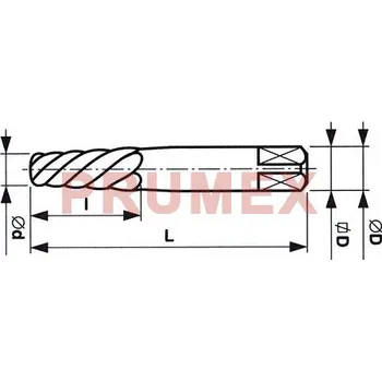 Závitořezný nástroj Vytahovač šroubů HCS, 231680, 1 (M3-M4,5)