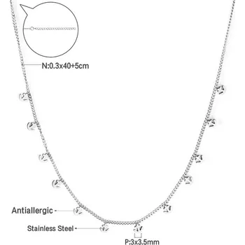 Náhrdelník Stylový náhrdelník ve stříbrné barvě - 458s