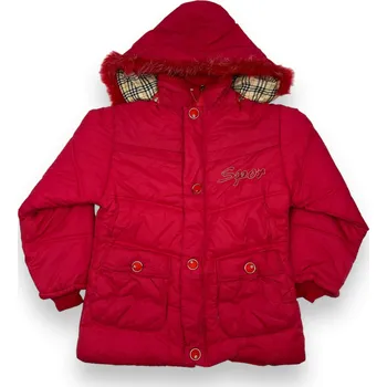 Dívčí bunda Sport Dívčí červená zimní bunda 03 Barva: Červená, Velikost: 110
