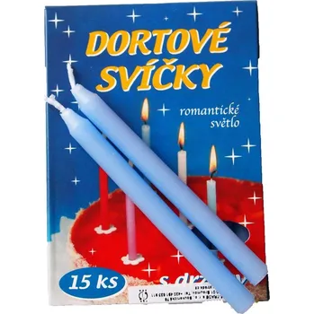 Dortová svíčka Dortové svíčky 15ks modré