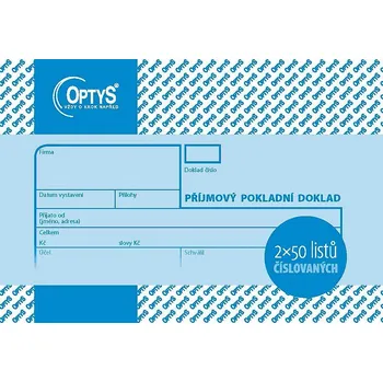 Tiskopis Optys 1039 Příjmový pokladní doklad