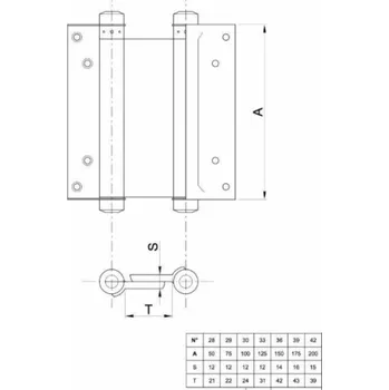 pant Dveřní pant IBFM 109029, mosaz