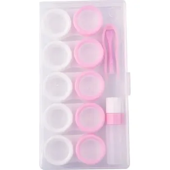 Kontaktní čočky Cestovní pouzdro na kontaktní čočky | 5 párů - růžová bílá