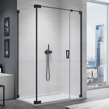 SanSwiss Cadura 110 cm jednokřídlé dveře - černý/sklo Screen CA31CD1110687