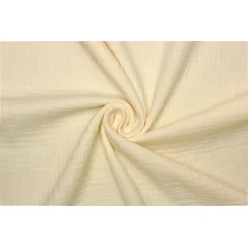 Dvojitá gázovina | mušelín - Světle vanilkově žlutá