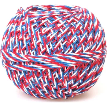 Šňůra na prádlo Motouz lněný trikolora 100g / 1,25mm