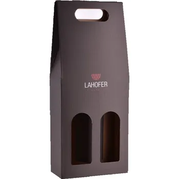 Papírová krabička s logem na 2 láhve vinařství Lahofer