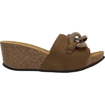 Dámské pantofle Scholl RAVELLO - dámské pantofle na klínku hnědé barva tabáková Velikost: 42