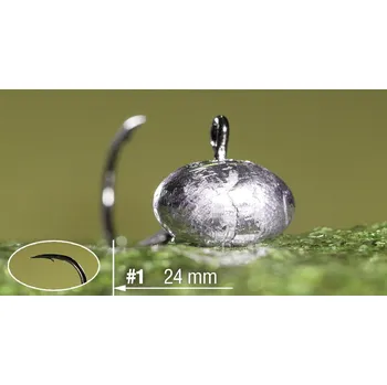 Rybářský háček Jigová hlavička REDBASS Sickle RUGBY #1 - 24 mm - #1 - 7 g, 5 ks