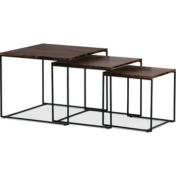 Konferenční stolek Sada 3 stolkú konferenčních černá/ořech AF-3008 WAL