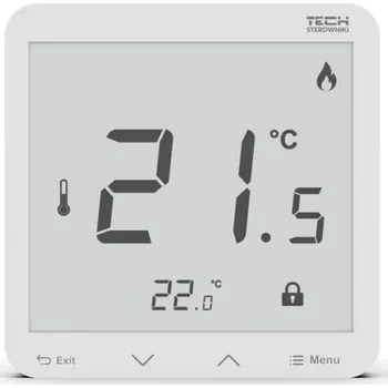 TECH STEROWNIKI Bezdrátový pokojový regulátor bateriový zadní box bílý R-8PB PLUS Tech Controls