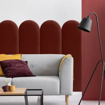 Obklad Čalouněný panel - Oblouk - 30x100cm Vínová