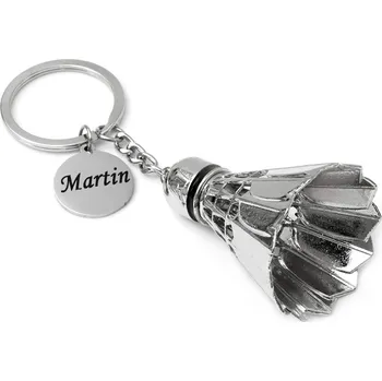 Kovový přívěsek na klíče badmintonový míček