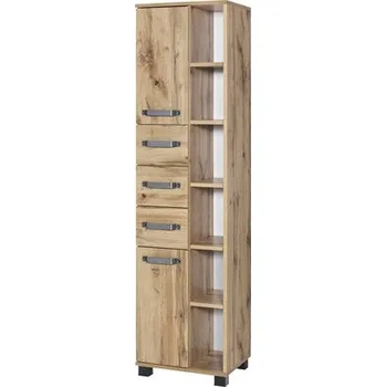 Koupelnový nábytek Koupelnová skříňka vysoká Möbelpartner Milan 400 dub přírodní 41,9 x 163,7 x 32 cm