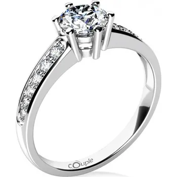 Prsten Couple, Nádherný zásnubní prsten Naria z bílého zlata, vel. 56, prům. 17.8 mm, 585-68-1-0690.1B00.0.56.001