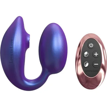 Vibrátor Wonderlover - fialový G-bod vibrátor s drážděním klitorisu