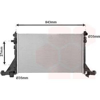 Chladič motoru Chladič, chlazení motoru VAN WEZEL 43012723