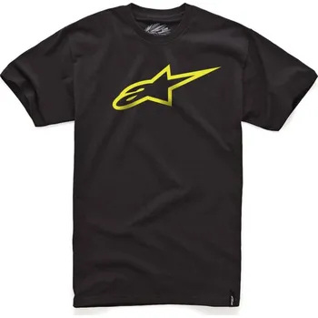 Pánské tričko Triko - ALPINESTARS Ageless Classic Tee 2024 - Black/Yellow M