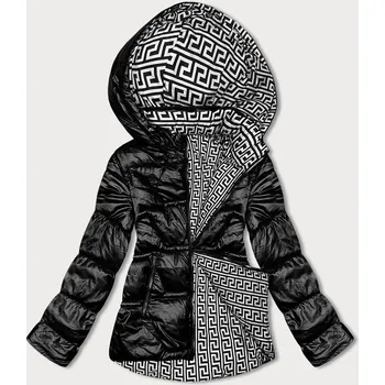 Dámská cargo bunda Černá bunda s asymetrickým střihem pro ženy J.STYLE, odstíny černé M (38) i392_22986-47