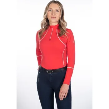Dámské tričko Dámské funkční triko Aruba s dlouhým rukávem - červené - XXL