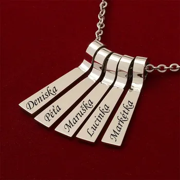 Náhrdelník Náhrdelník z chirurgické oceli Family Pin Varianta 5