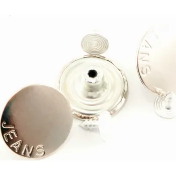 Knoflík Narážecí knoflík - lesklá stříbrná - průměr 2 cm