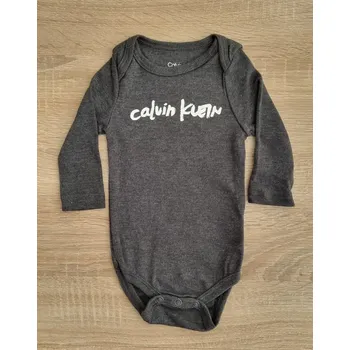 Calvin Klein tmavě šedé bodýčko s dlouhým rukávem 18 m